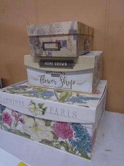 3pc Group of Decorative Storage Boxes
