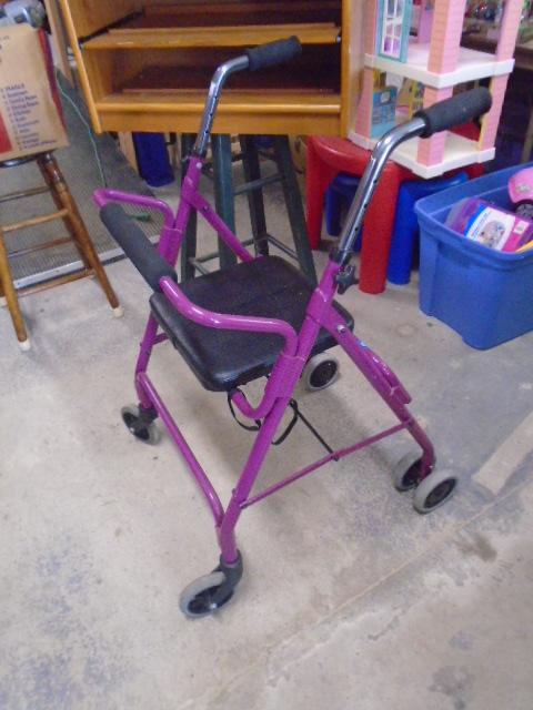 Folding Walker w/ Padded Seat