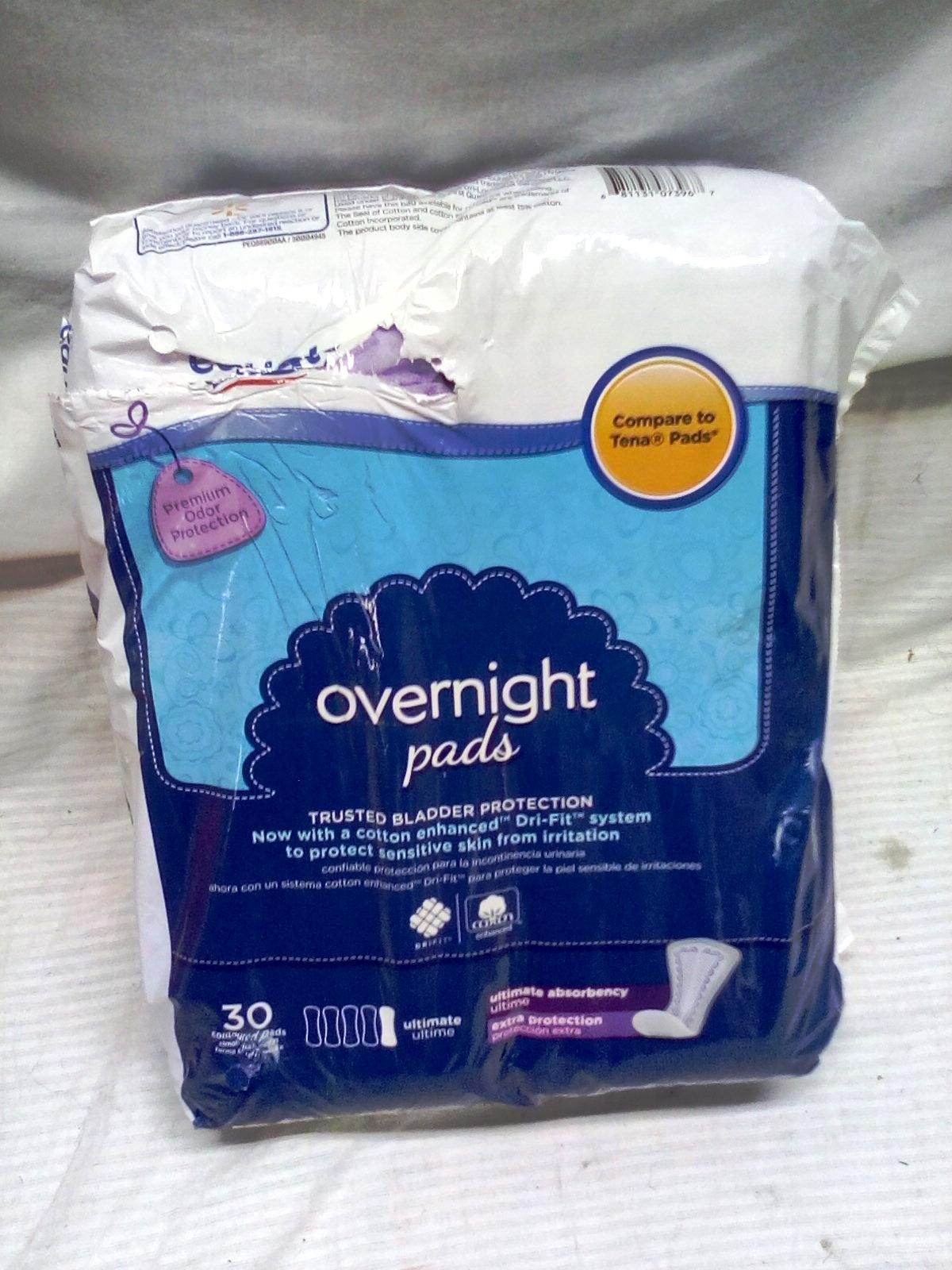 Equate Overnite Pads Ultimate Bladder Protection 30 Pack