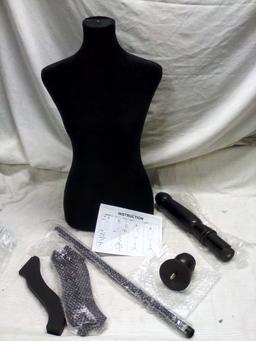 Unassembled Black Felt Dress Form