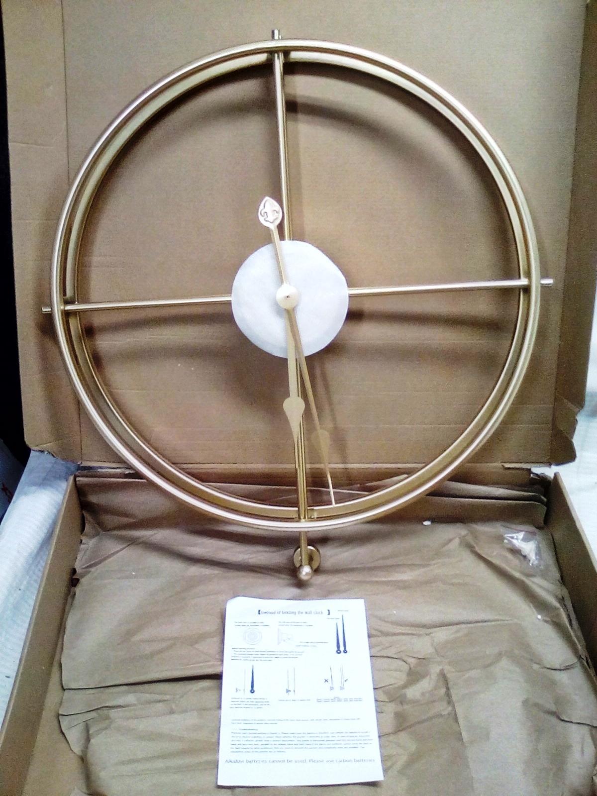 20" Gold Wall Hanging Clock