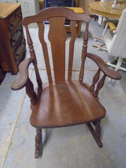 Antique Solid Wood Rocking Chair