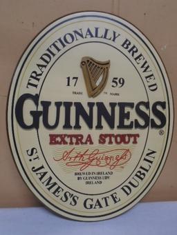 Wooden Oval Guinness Bar Sign