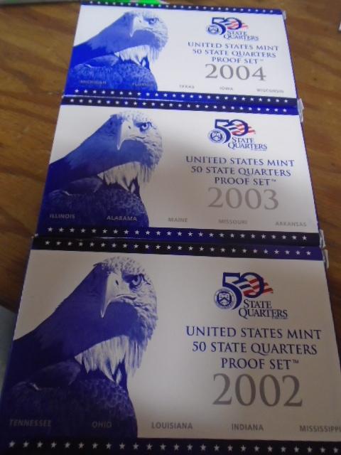 2002-2003-2004 US Mint 50 State Quarter Proof Sets