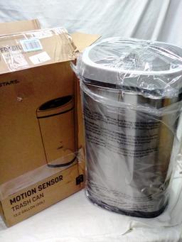 13.2 Gallon Stainless Steel Motion Sensor Lid Trash can