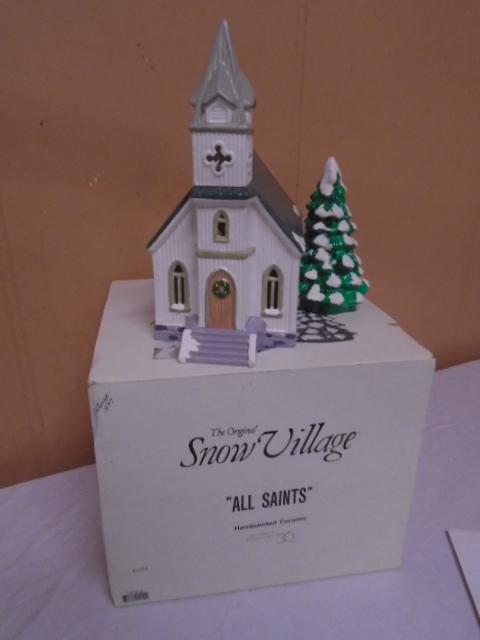 Department 56 Handpainted Lighted Ceramic All Saints Church