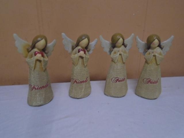 4pc Group of Angel Figurines