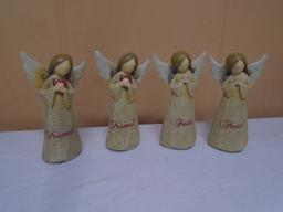 4pc Group of Angel Figurines