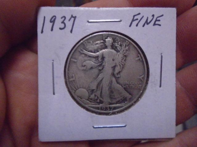 1937 Silver Walking Liberty Half Dollar