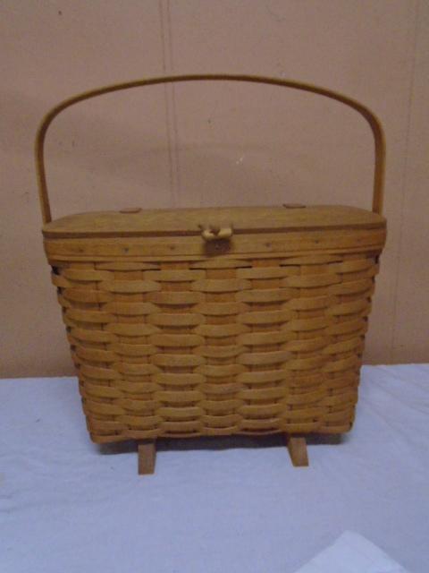 1993 Longaberger Magazine Basket w/ Protector