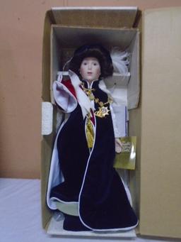 Franklin Heirloom Queen Elizabeth II Porcelain Doll