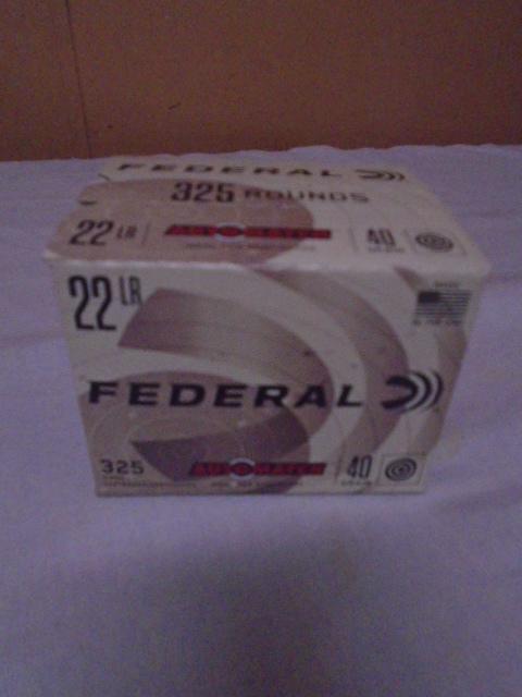 325 Round Box of Federal .22LR Rimfire Cartridges