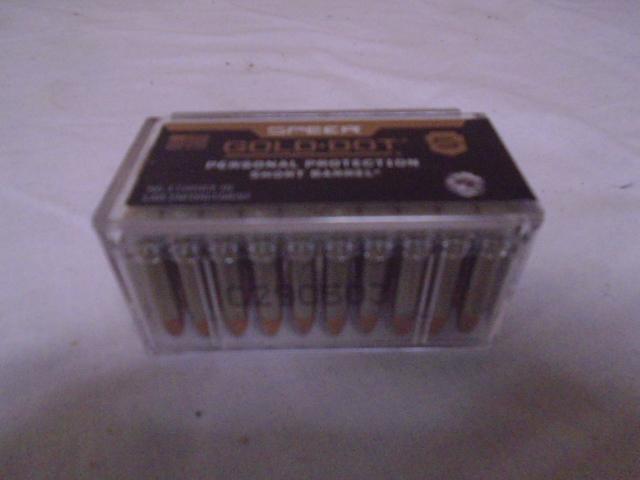 50 Round Box of Speer 22WMR Gold Dot Short Barrel Rimfire Cartridges