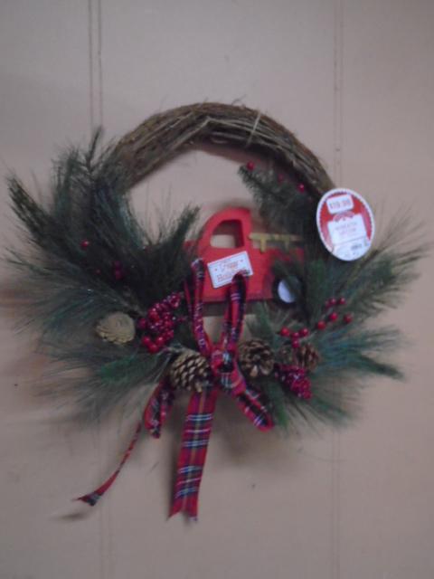 Grapevine Wreath w/ Wooden Truck