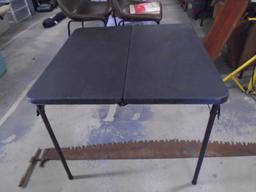 Black Resin Fold in Half Card Table