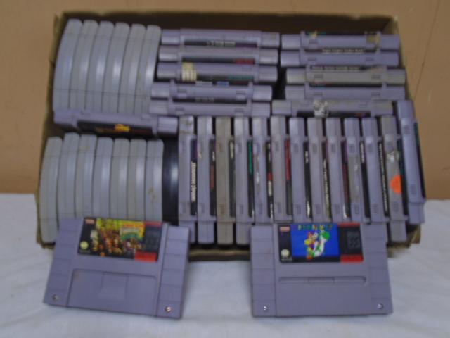 Group of 40 Vintage Super Nintendo & Nintendo 64 Games