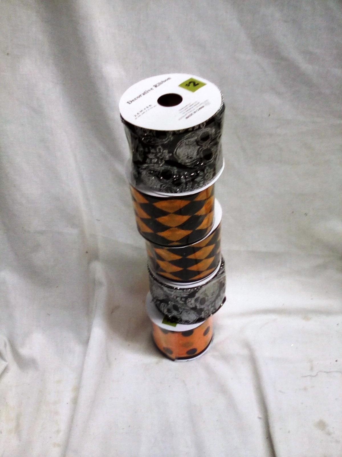 Qty. 5 Rolls of Decorative Ribbon