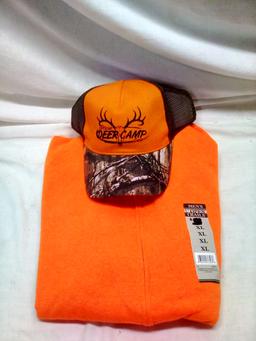 Mens XL Open Trails Sweatshirt & RealTree Snap Back Hat