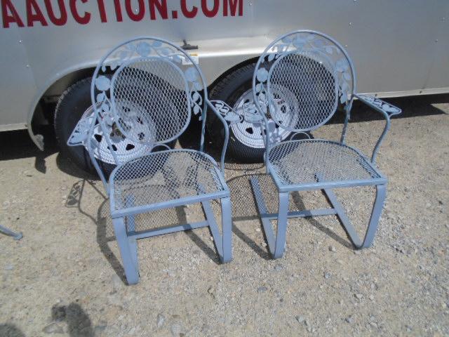 Set of 2 Vintage Spring Rocking Outdoor Chairs