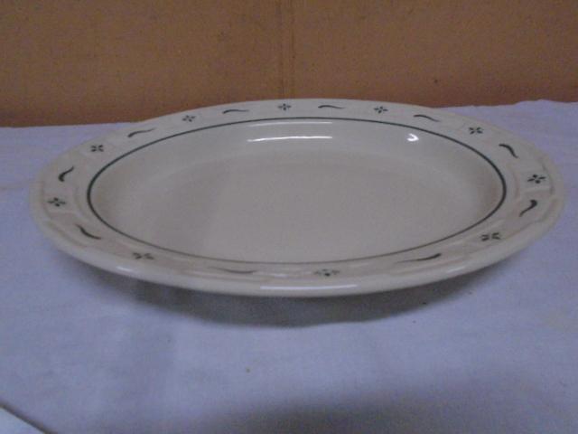 Longaberger Woven Traditions Heritage Green 12" Oval Serving Platter