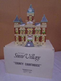Department 56 "County Couthouse" Lighted Handpainted Ceramic House
