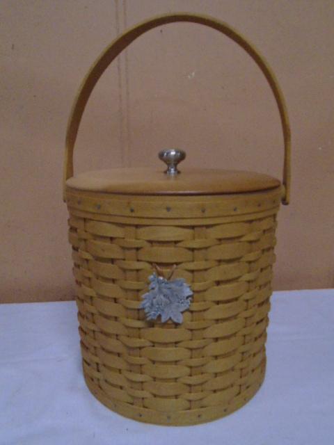 2003 Longaberger Lined Ice Bucket Basket