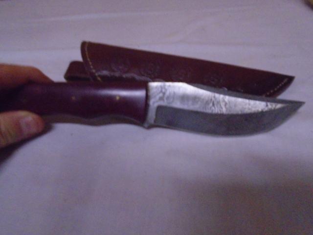 Custom Handmade Damascus Blade Knife w/ Leather Sheave