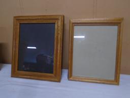 Group of 8 Oak Framed 8x10 Picture Frames