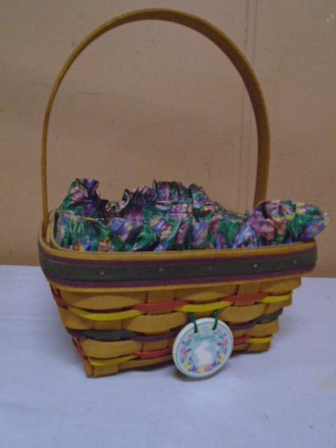 1998 Longaberger Easter Basket w/ Liner & Protector