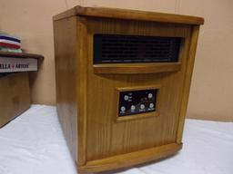 Life Smart Wood Case Quartz Radiant Zone Heater