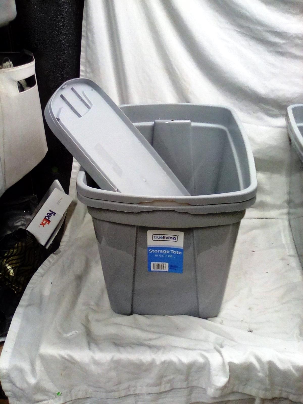 2 True living 18gal Storage Totes