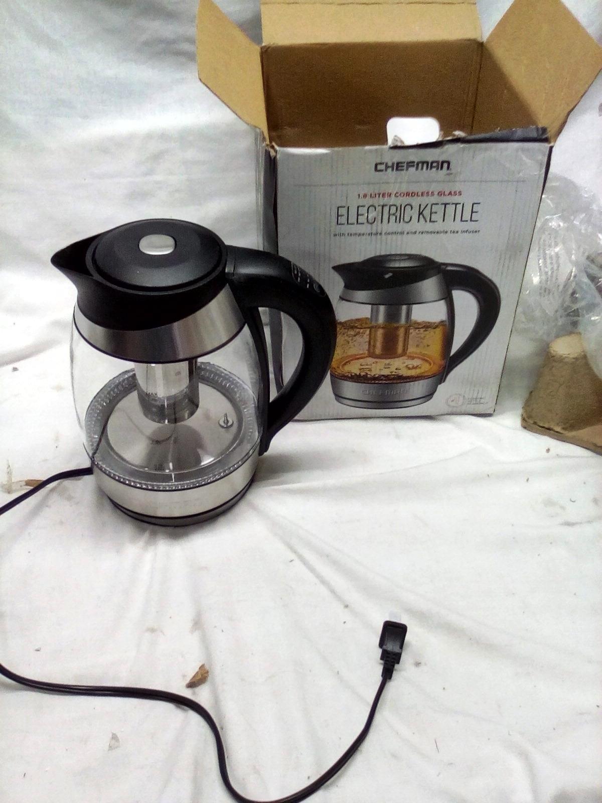 ChefMan 1.8 Liter Cordless Tank Electric Kettle