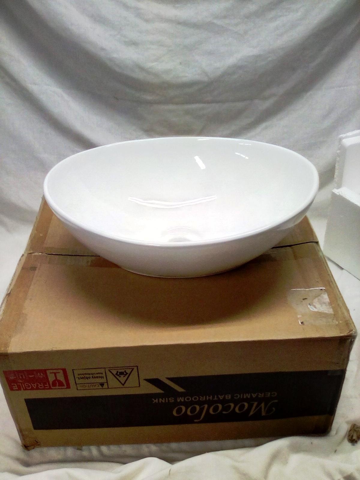 Mocoloo Ceramic Bathroom Sink Basin 16"x13"x5"