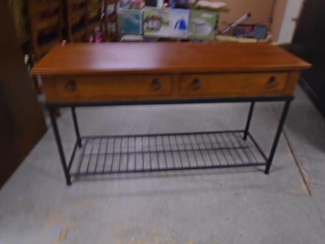 Solid Wood and Iron 3 Drawer Sofa able