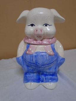 Farmer Pig Cookie Jar