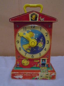 Vintage Fisher Price No. 998 Music Box TeachingClock