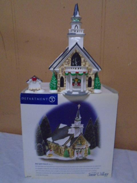 Department 56 Holy Spirit Church Lighted Hand Painted Cermamic House