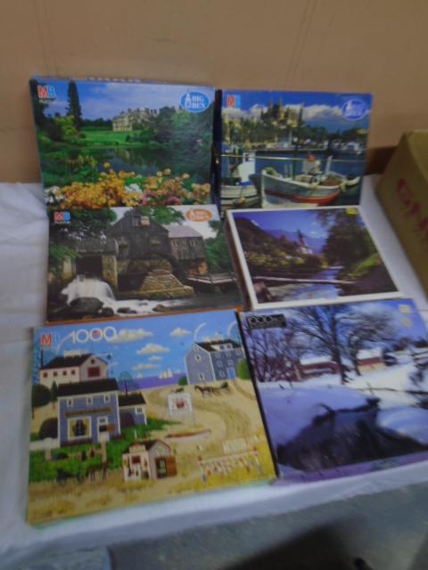 6 Pc. Group of 6000 Pc. And 1000 Pc. Jigsaw Puzzles