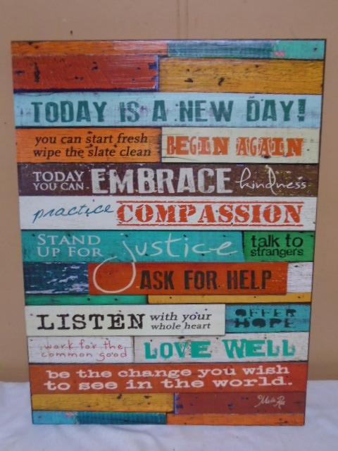 Wooden Inspirational Wall Art