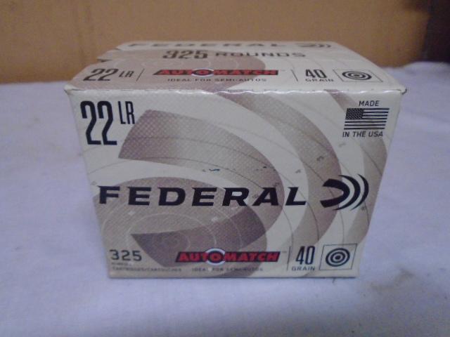 325 Round Box of Federal 22LR Rimfire Cartridges