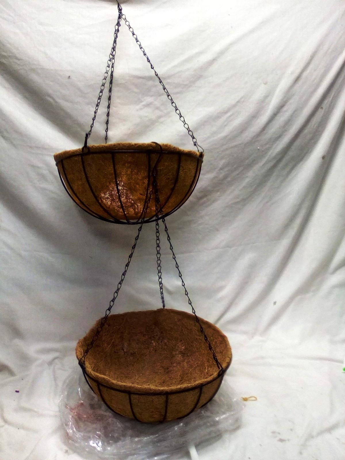 Qty: 2 Planters Nest Style 8x14 Hanging Baskets