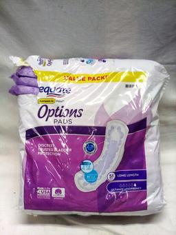 Equate Option Long Length Pads 51 Pack of Bladder Control Pads