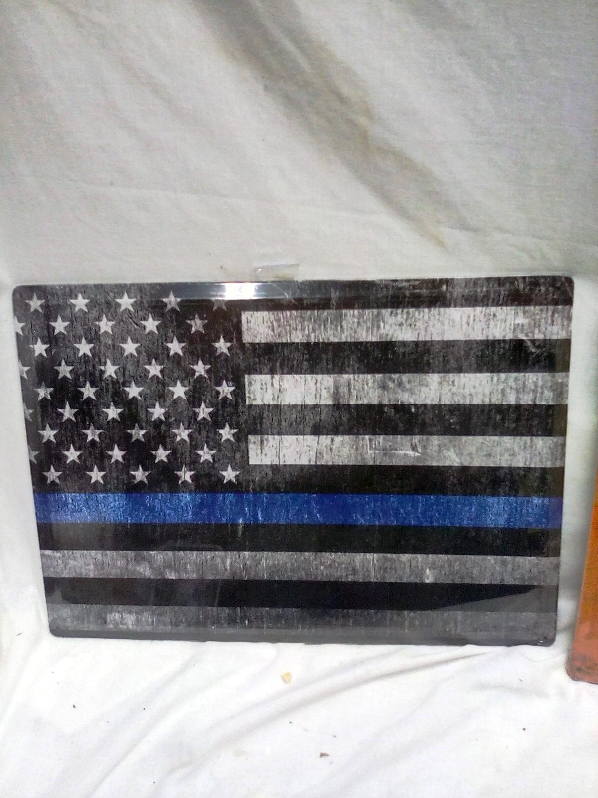 12"x17" Metal Sign Still Under Factory Plastic "Flag"