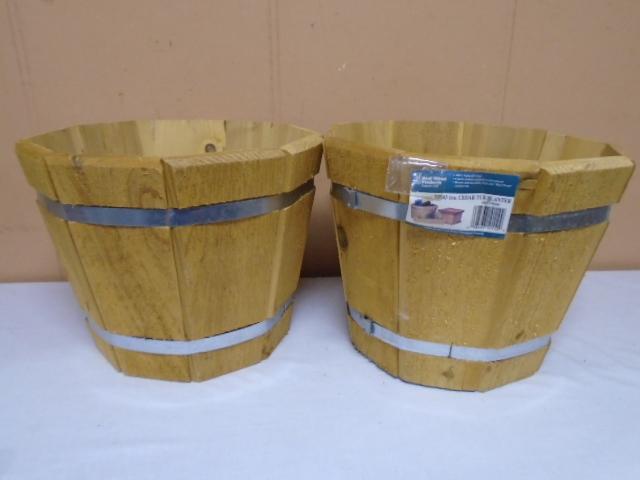 2 Macthing 1cu Red Cedar Planters