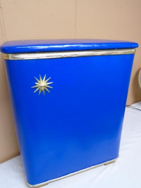 Vintage Blue Clothes Hamper