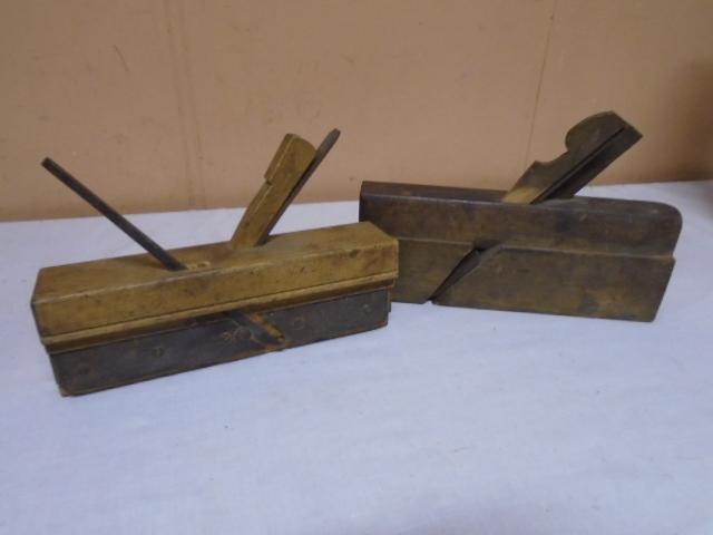 (2) Antique Wooden Wood Planes