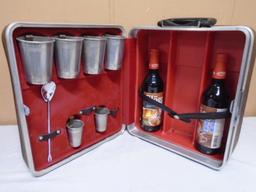 Vintage Travel Bar Set Case