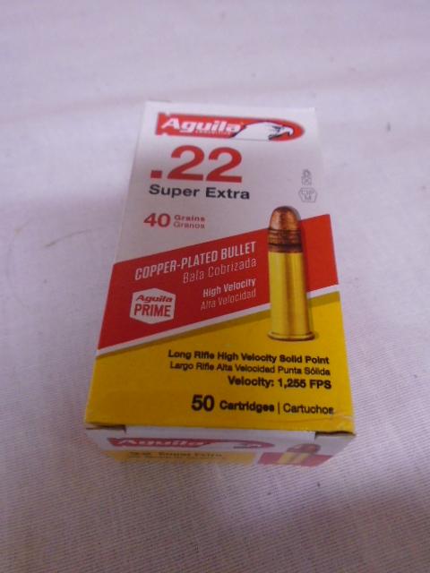 50 Round Box of Aguila.22 LR Super Extra Rimfire Cartridges