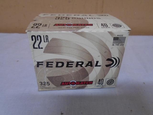 325 Round Box of Federal 22 LR Rimfire Cartridges