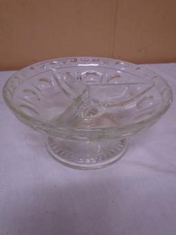 Divided Crystal Candy Dish w/ Lid